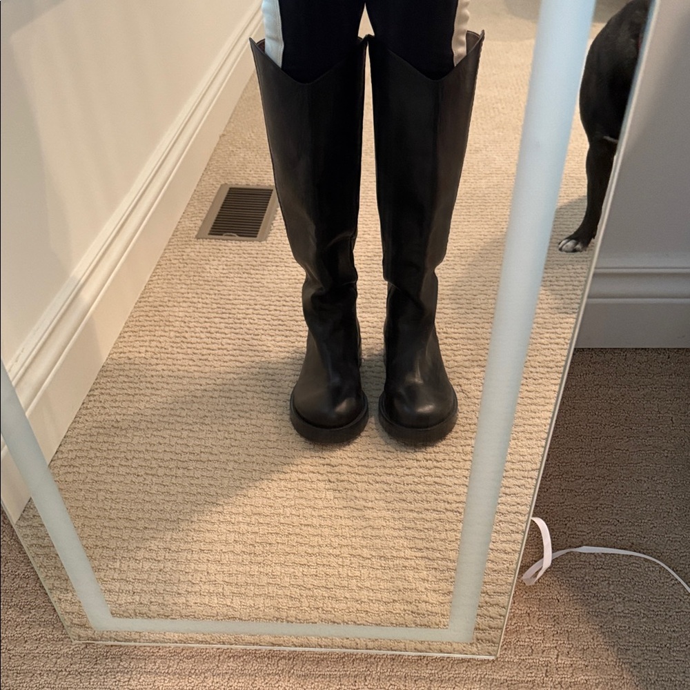 We The Free Black Knee High Boots